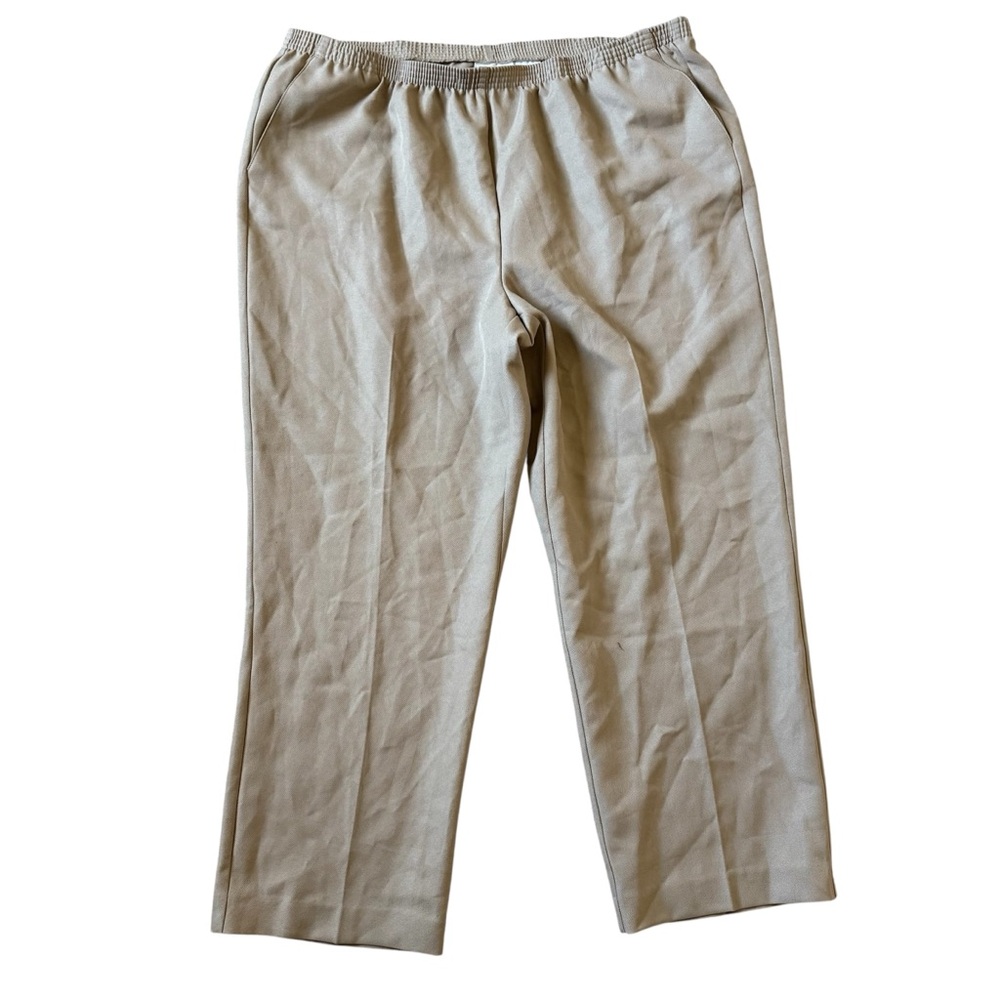 Alfred Dunner Womens Size 22W Plus Size Tan Casual Straight Leg Pants Career